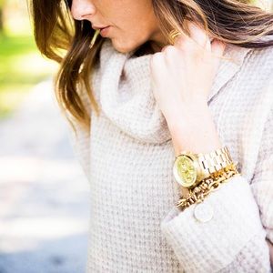 Free People Sidewinder turtleneck in Tan